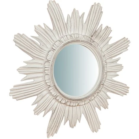 BISCOTTINI Miroir Mural à Accrocher En Bois Finition Feuille Blanche Vieillie Aux Dimensions L43XPR4XH43 Cm Made In Italy 3 BISCOTTINI Miroir Mural à Accrocher En Bois Finition Feuille Blanche Vieillie Aux Dimensions L43XPR4XH43 Cm Made In Italy