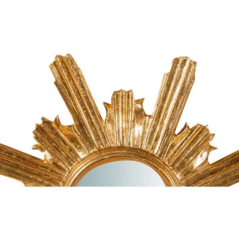 BISCOTTINI Miroir Mural à Accrocher En Bois Finition Feuille Or Vieilli Aux Dimensions L60XPR4XH60 Cm Made In Italy 5 BISCOTTINI Miroir Mural à Accrocher En Bois Finition Feuille Or Vieilli Aux Dimensions L60XPR4XH60 Cm Made In Italy – Image 3