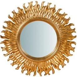 BISCOTTINI Miroir Mural à Accrocher En Bois Finition Feuille Or Vieilli Aux Dimensions L56 In Italy L56XPR5 Taly L56XPR3XH56 Cm Made In It -Miroir Soldes Boutique 18529649 2