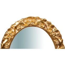 BISCOTTINI Miroir Mural à Accrocher Vertical/horizontal En Bois En Finition Feuille D'or Antique L28XPR2XH 34cm Made In Italy -Miroir Soldes Boutique 18545722 3
