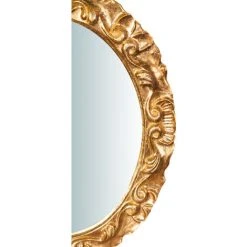 BISCOTTINI Miroir Mural à Accrocher Vertical/horizontal En Bois En Finition Feuille D'or Antique L28XPR2XH 34cm Made In Italy -Miroir Soldes Boutique 18545722 4