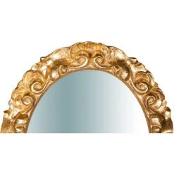 BISCOTTINI Miroir Mural à Accrocher En Bois En Finition De Feuille D'or Antique L25XPR2, 5XH31 Cm Made In Italy -Miroir Soldes Boutique 18545723 3