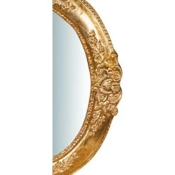 BISCOTTINI Miroir Mural à Accrocher En Bois En Finition Feuille D'or Antique L40XPR2, 5XH32 Cm Made In Italy -Miroir Soldes Boutique 18545726 4