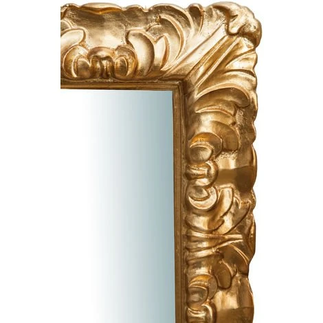 BISCOTTINI Miroir Mural à Accrocher Vertical/horizontal En Bois Finition Feuille D'or Antique L70XPR5XH90 Cm Made In Italy 5 BISCOTTINI Miroir Mural à Accrocher Vertical/horizontal En Bois Finition Feuille D'or Antique L70XPR5XH90 Cm Made In Italy – Image 3