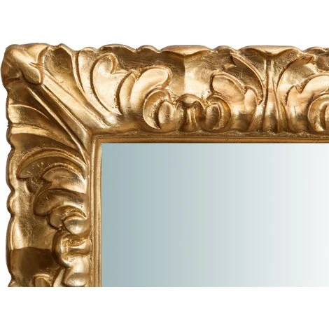 BISCOTTINI Miroir Mural à Accrocher Vertical/horizontal En Bois Finition Feuille D'or Antique L70XPR5XH90 Cm Made In Italy 6 BISCOTTINI Miroir Mural à Accrocher Vertical/horizontal En Bois Finition Feuille D'or Antique L70XPR5XH90 Cm Made In Italy – Image 4