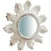 BISCOTTINI Miroir Mural à Accrocher Vertical/horizontal En Bois En Finition Blanche Antique L23XPR3XH23 Cm Made In Italy -Miroir Soldes Boutique 18545730 1