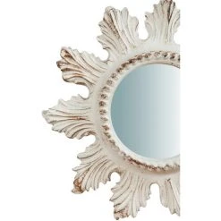BISCOTTINI Miroir Mural à Accrocher Vertical/horizontal En Bois En Finition Blanche Antique L23XPR3XH23 Cm Made In Italy -Miroir Soldes Boutique 18545730 5