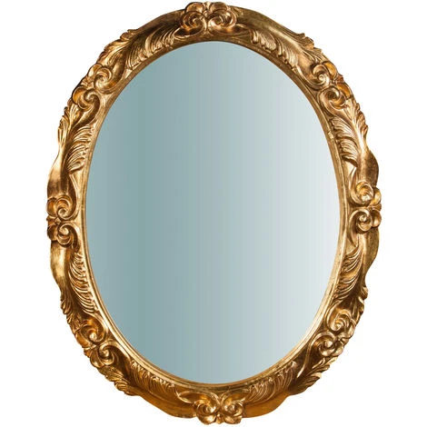 BISCOTTINI Miroir Mural à Accrocher Vertical/horizontal En Bois En Finition Antique D'or De Feuille L98XPR7XH78 Cm Made In Italy 4 BISCOTTINI Miroir Mural à Accrocher Vertical/horizontal En Bois En Finition Antique D'or De Feuille L98XPR7XH78 Cm Made In Italy – Image 2