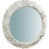 BISCOTTINI Miroir Mural à Accrocher Vertical/horizontal En Bois Finition Blanche Antique L66XPR5XH66 Cm Made In Italy -Miroir Soldes Boutique 18545738 1
