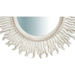 BISCOTTINI Miroir Mural à Accrocher Vertical/horizontal En Bois Finition Blanche Antique L56XPR3XH56 Cm Made In Italy -Miroir Soldes Boutique 18545739 5