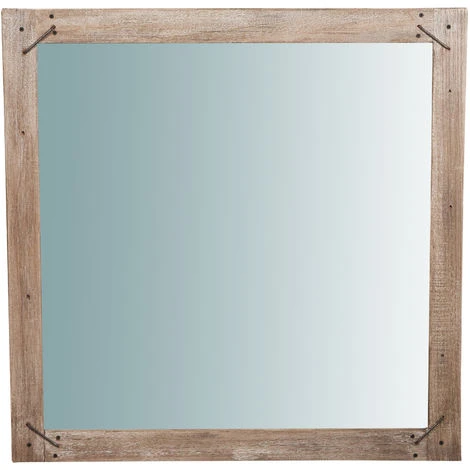 BISCOTTINI Miroir Mural à Accrocher En Bois Massif RUSTICO QUADRATO 4 BISCOTTINI Miroir Mural à Accrocher En Bois Massif RUSTICO QUADRATO – Image 2