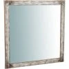 BISCOTTINI Miroir Mural à Accrocher En Bois Massif QUADRATO RUSTICO -Miroir Soldes Boutique 18545755 1