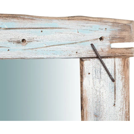 BISCOTTINI Miroir Mural à Accrocher En Bois Massif L60XPR3, 5XH90 Cm 5 BISCOTTINI Miroir Mural à Accrocher En Bois Massif L60XPR3, 5XH90 Cm – Image 3