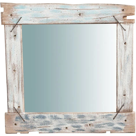 BISCOTTINI Miroir Mural à Accrocher En Bois Massif L60XPR3,5XH60 Cm 4 BISCOTTINI Miroir Mural à Accrocher En Bois Massif L60XPR3,5XH60 Cm – Image 2