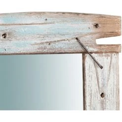 BISCOTTINI Miroir Mural à Accrocher En Bois Massif L60XPR3,5XH60 Cm 9 BISCOTTINI Miroir Mural à Accrocher En Bois Massif L60XPR3,5XH60 Cm -Miroir Soldes Boutique 18545763 3