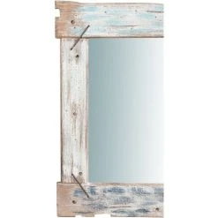 BISCOTTINI Miroir Mural à Accrocher En Bois Massif L60XPR3,5XH60 Cm 10 BISCOTTINI Miroir Mural à Accrocher En Bois Massif L60XPR3,5XH60 Cm -Miroir Soldes Boutique 18545763 4