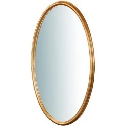 BISCOTTINI Miroir Mural à Accrocher Vertical/horizontal En Bois Avec Finition Feuille D'or Antique L72XPR4, 5XH122 Cm Made In Italy