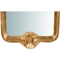 BISCOTTINI Miroir Mural à Accrocher Vertical/horizontal En Bois Finition Feuille Or Vieilli L24XPR3XH40 Cm Made In Italy -Miroir Soldes Boutique 18545918 4
