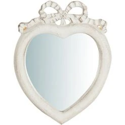 BISCOTTINI Set 2 Miroirs Muraux Et Suspendus, Finition Blanc Antique L17XPR2XH21 Cm Fabriqué En Italie -Miroir Soldes Boutique 18545952 2