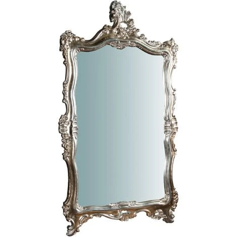 BISCOTTINI Miroir Mural à Accrocher Vertical/horizontal En Bois Finition Feuille D'argent Antique L66XPR7XH118 Cm Made In Italy 3 BISCOTTINI Miroir Mural à Accrocher Vertical/horizontal En Bois Finition Feuille D'argent Antique L66XPR7XH118 Cm Made In Italy