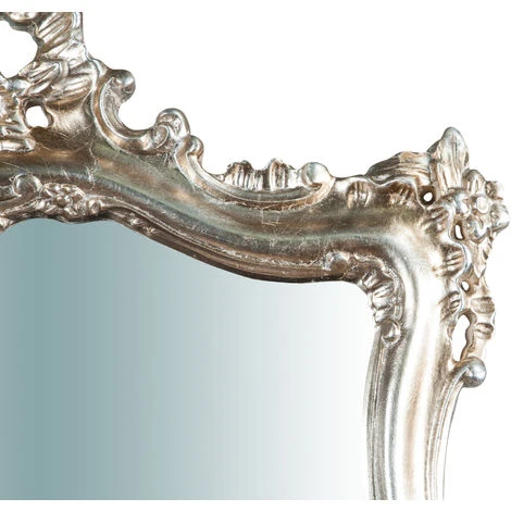 BISCOTTINI Miroir Mural à Accrocher Vertical/horizontal En Bois Finition Feuille D'argent Antique L66XPR7XH118 Cm Made In Italy 6 BISCOTTINI Miroir Mural à Accrocher Vertical/horizontal En Bois Finition Feuille D'argent Antique L66XPR7XH118 Cm Made In Italy – Image 4