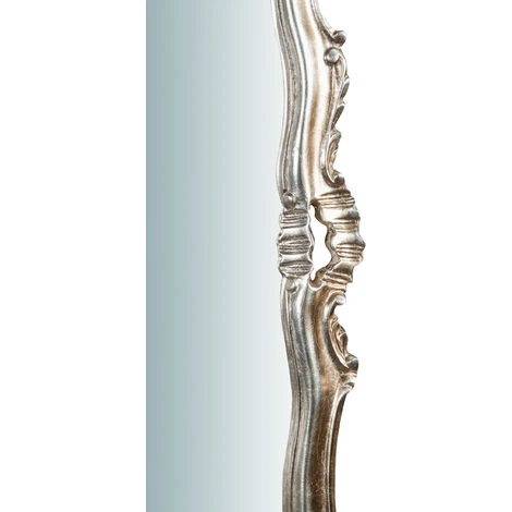 BISCOTTINI Miroir Mural à Accrocher Vertical/horizontal En Bois Finition Feuille D'argent Antique L66XPR7XH118 Cm Made In Italy 7 BISCOTTINI Miroir Mural à Accrocher Vertical/horizontal En Bois Finition Feuille D'argent Antique L66XPR7XH118 Cm Made In Italy – Image 5