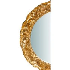 BISCOTTINI Miroir Mural à Accrocher Vertical/horizontal En Bois Finition Feuille D'or Antique L40XPR3XH 40cm Made In Italy -Miroir Soldes Boutique 18546056 4