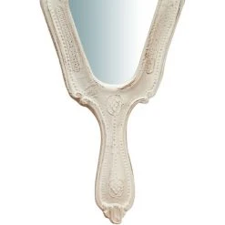 BISCOTTINI Miroir Mural à Accrocher En Boisfait Main Avec Finition Blanc Antique L15xPR2xH31 Cm Made In Italy -Miroir Soldes Boutique 18546106 4