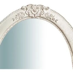 BISCOTTINI Miroir Mural à Accrocher Vertical / Horizontal En Bois Finition Blanc Antique L51XPR3XH41 Cm Made In Italy -Miroir Soldes Boutique 18546124 4