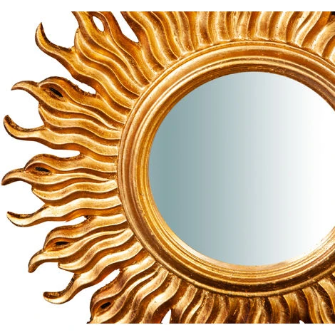BISCOTTINI Miroir Mural à Accrocher En Bois Finition Feuille D'or Antique L46XPR4,5XH46 Cm Made In Italy 6 BISCOTTINI Miroir Mural à Accrocher En Bois Finition Feuille D'or Antique L46XPR4,5XH46 Cm Made In Italy – Image 4