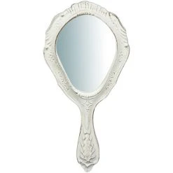 BISCOTTINI Miroir Mural à Accrocher En Boispeint à La Main Avec Finition Blanc Antique -Miroir Soldes Boutique 18546135 2