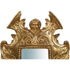 BISCOTTINI Miroir Mural à Accrocher En Bois Finition Feuille D'or Antique SAGOMATO Made In Italy -Miroir Soldes Boutique 18546147 3