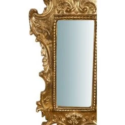 BISCOTTINI Miroir Mural à Accrocher En Bois Finition Feuille D'or Antique SAGOMATO Made In Italy -Miroir Soldes Boutique 18546147 4