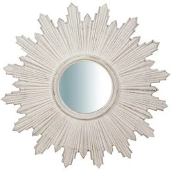 BISCOTTINI Miroir Mural à Accrocher En Bois Finition Blanc Antique SOLE Made In Italy -Miroir Soldes Boutique 18546152 2