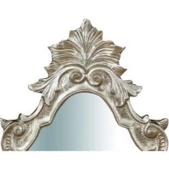 BISCOTTINI Miroir Mural à Accrocher En BOIS. FINITIONS : FEUILLE D'ARGENT EFFET VIEILLI. L41XPR3XH25CM. FABRIQUÉ EN ITALIE -Miroir Soldes Boutique 18546206 3
