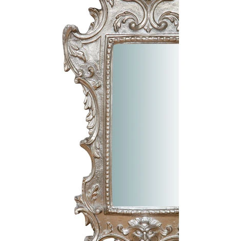 BISCOTTINI Miroir Mural à Accrocher En BOIS. FINITIONS : FEUILLE D'ARGENT EFFET VIEILLI. L34XPR4XH64 FABRIQUÉ EN ITALIE 6 BISCOTTINI Miroir Mural à Accrocher En BOIS. FINITIONS : FEUILLE D'ARGENT EFFET VIEILLI. L34XPR4XH64 FABRIQUÉ EN ITALIE – Image 4
