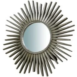 BISCOTTINI MIROIR A POSER. FINITIONS : FEUILLE D'ARGENT EFFET VIEILLI. L24XPR3XH24 CM