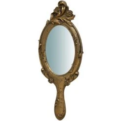 BISCOTTINI Set 2 Miroirs Muraux Et Suspendus W10XPR1XH25 CM FINITION OR ANTIQUE