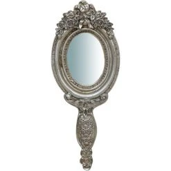 BISCOTTINI Miroir Mural à Accrocher FINITIONS : ARGENT EFFET VIEILLI L10xPR1xH25 CM -Miroir Soldes Boutique 18546244 2