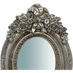 BISCOTTINI Miroir Mural à Accrocher FINITIONS : ARGENT EFFET VIEILLI L10xPR1xH25 CM -Miroir Soldes Boutique 18546244 3