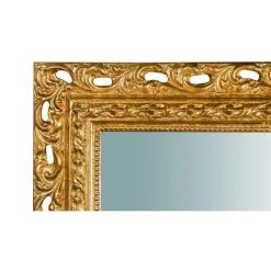 BISCOTTINI Miroir Mural à Accrocher En BOIS, FINITIONS EN FEUILLE D'OR EFFET VIEILLI. L70XPR5XH90 CM. FABRIQUÉ EN ITALIE -Miroir Soldes Boutique 18546305 4