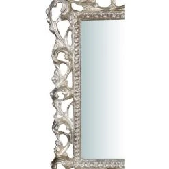 BISCOTTINI Miroir Mural à Accrocher En BOIS. FINITIONS : FEUILLE D'ARGENT EFFET VIEILLI. L45XPR4XH61CM FABRIQUÉ EN ITALIE -Miroir Soldes Boutique 18546306 4