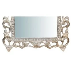 BISCOTTINI Miroir Mural à Accrocher En BOIS. FINITIONS : FEUILLE D'ARGENT EFFET VIEILLI. L45XPR4XH61CM FABRIQUÉ EN ITALIE -Miroir Soldes Boutique 18546306 5