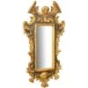 BISCOTTINI Miroir Mural à Accrocher En BOIS. FINITIONS : FEUILLE D'OR ET NOIR L33XPR4XH62 CM FABRIQUÉ EN ITALIE -Miroir Soldes Boutique 18546382 1