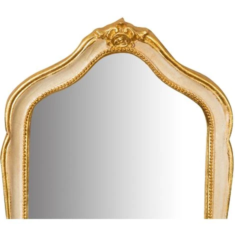 BISCOTTINI Miroir Mural à Accrocher En BOIS. FINITIONS : FEUILLE D'OR ET IVOIRE FABRIQUÉ EN ITALIE 5 BISCOTTINI Miroir Mural à Accrocher En BOIS. FINITIONS : FEUILLE D'OR ET IVOIRE FABRIQUÉ EN ITALIE – Image 3