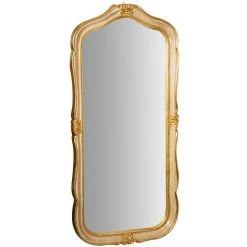 BISCOTTINI Miroir Mural à Accrocher En BOIS. FINITIONS : FEUILLE D'OR ET IVOIRE FABRIQUÉ EN ITALIE