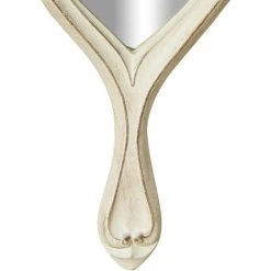 BISCOTTINI Miroir à La Main EN BOIS FINITIONS BLANC CÉRUSÉ FABRIQUÉ EN ITALIE -Miroir Soldes Boutique 18546404 4