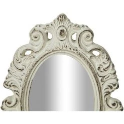 BISCOTTINI Miroir à La Main EN BOIS FINITIONS BLANC CÉRUSÉ FABRIQUÉ EN ITALIE 8 BISCOTTINI Miroir à La Main EN BOIS FINITIONS BLANC CÉRUSÉ FABRIQUÉ EN ITALIE -Miroir Soldes Boutique 18546414 3