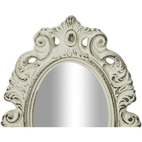 BISCOTTINI Miroir à La Main EN BOIS FINITIONS BLANC CÉRUSÉ FABRIQUÉ EN ITALIE 5 BISCOTTINI Miroir à La Main EN BOIS FINITIONS BLANC CÉRUSÉ FABRIQUÉ EN ITALIE – Image 3