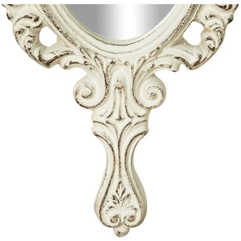 BISCOTTINI Miroir à La Main EN BOIS FINITIONS BLANC CÉRUSÉ FABRIQUÉ EN ITALIE 6 BISCOTTINI Miroir à La Main EN BOIS FINITIONS BLANC CÉRUSÉ FABRIQUÉ EN ITALIE – Image 4